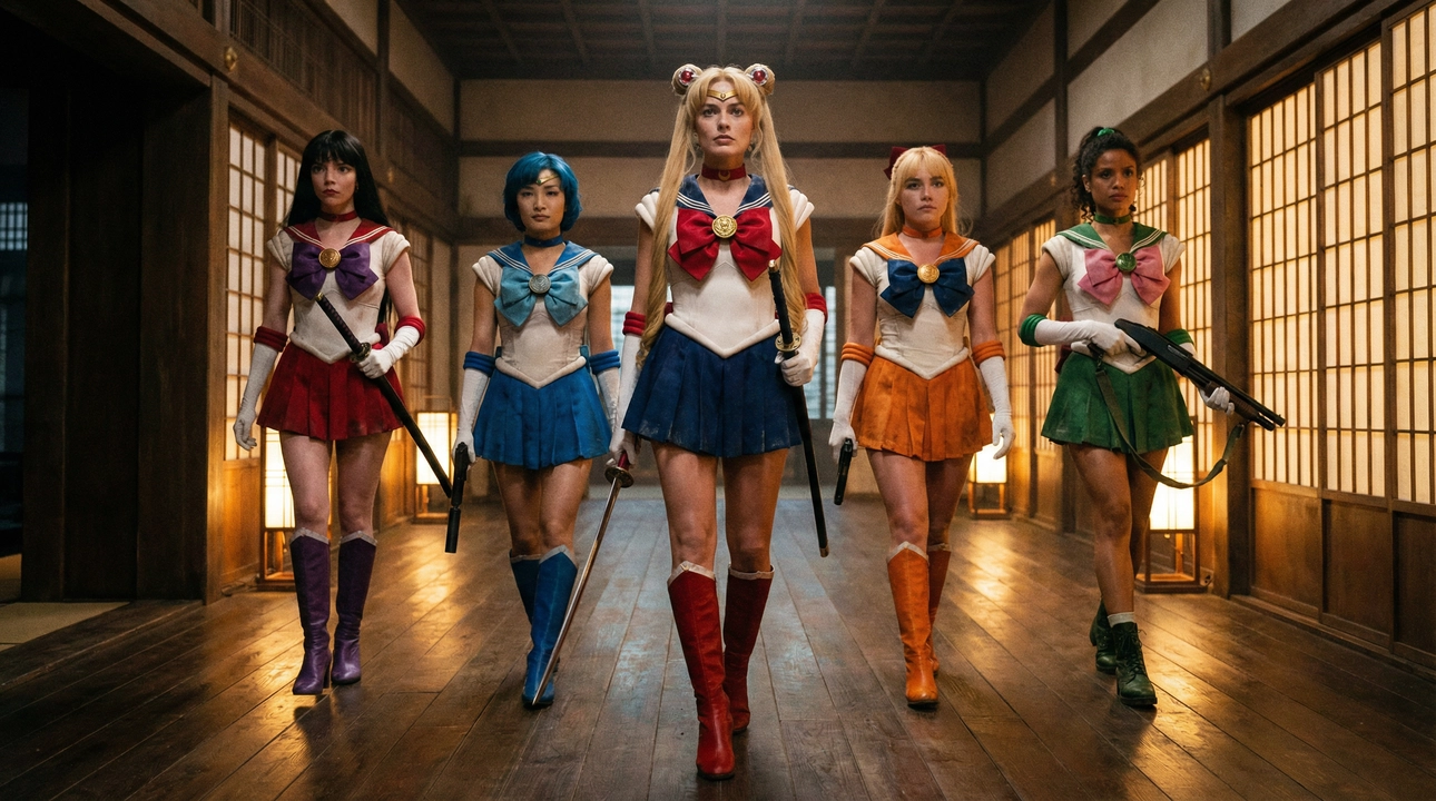 Sailor Moon Blood Moon film still - Florence Pugh character moment