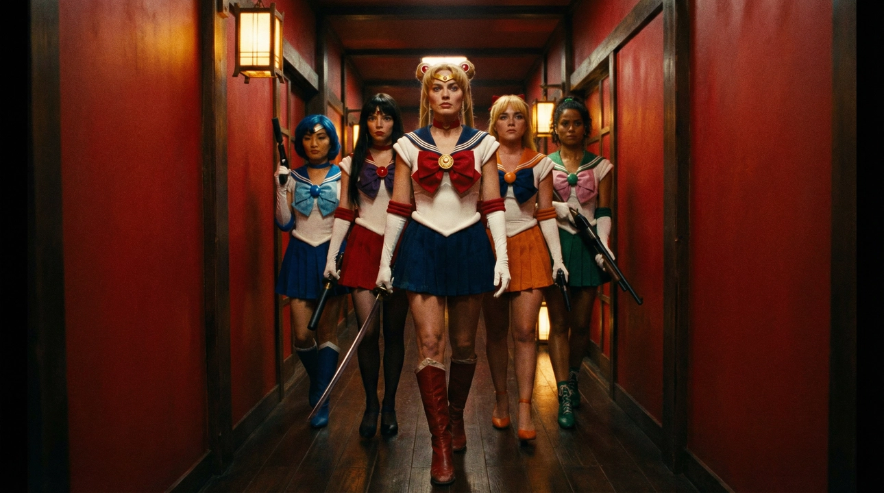 Sailor Moon Blood Moon film still - Anna Sawai transformation