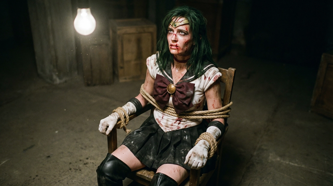 Sailor Moon Blood Moon film still - Gugu Mbatha-Raw power scene