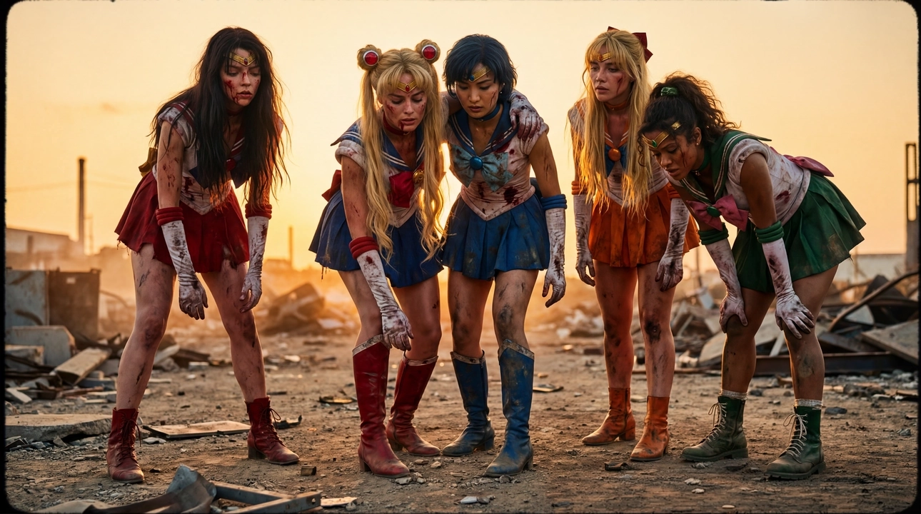 Sailor Moon Blood Moon film still - Team formation