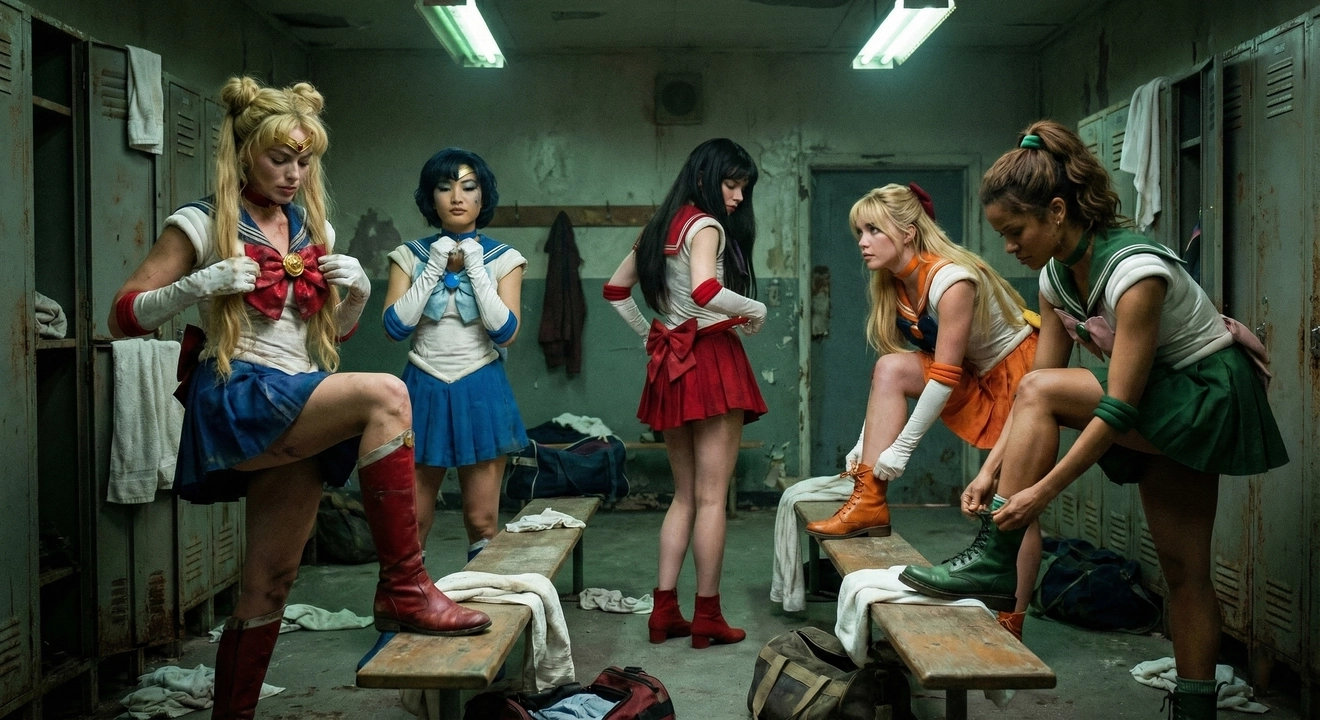 Sailor Moon Blood Moon film still - Ensemble moment